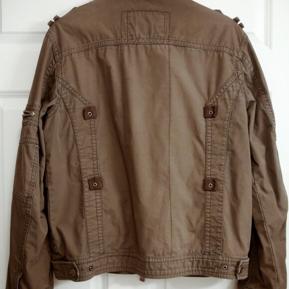 XRAY Vintage Y2K Jeans Men's Collared Full Zip Jacket Size - Green - L - Picture 3 of 11